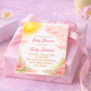 Sonnenschein-Baby-Party Einladung