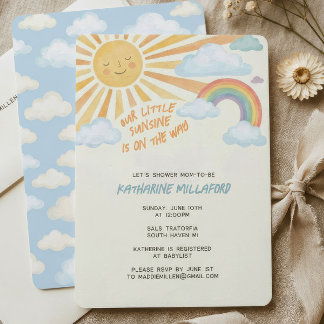 Sonnenschein-Baby-Party-Einladung | Regenbogen-The Einladung