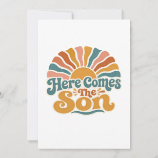 Sonnenschein-Baby-Party Hier kommt der Sohn Einladung
