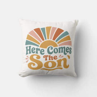 Sonnenschein-Baby-Party, hier kommt der Sohn  Kissen