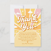 Sonnenschein-Babydusche Dankeskarte (Vorderseite)