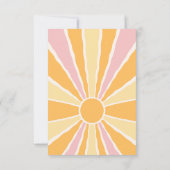 Sonnenschein-Babydusche Dankeskarte (Rückseite)