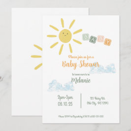 Sonnenschein-Babydusche Einladung