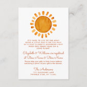 Sonnenschein-Babydusche in großer Entfernung Begleitkarte (Vorderseite)