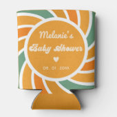 Sonnenschein Babydusche kommt hier der Sohn Retro Dosenkühler (Rückseite)