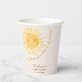 Sonnenschein-Babydusche Pappbecher (Vorderseite)