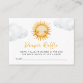 Sonnenschein-Babydusche-Windeln-Umschließkarte Begleitkarte (Vorderseite)