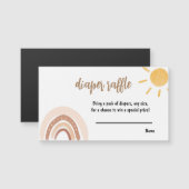 Sonnenschein-Babydusche-Windeln-Umschließkarte Magnetkarte (Vorne/Hinten)