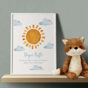 Sonnenschein-Babydusche-Windeln-Windeln Poster