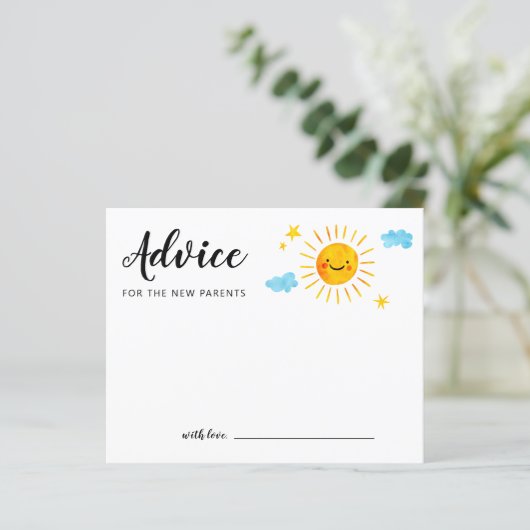 Sonnenschein-Babyduschenempfehlung (Stehend Vorderseite)