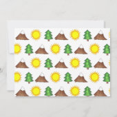 Sonnenschein Baum Berg Wanderung Wälder Außenlager Einladung (Rückseite)