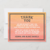 Sonnenschein Beach Destination Tropische Hochzeit Dankeskarte (Vorderseite)