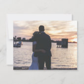 Sonnenschein Beach Destination Tropische Hochzeit Dankeskarte (Rückseite)