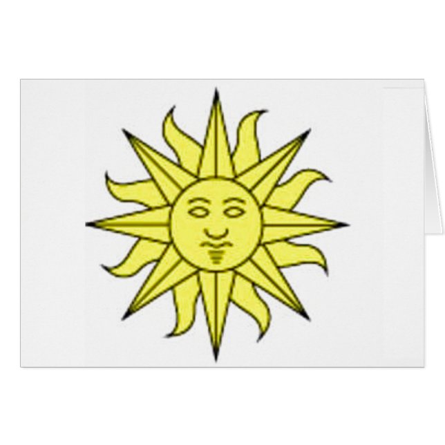 Sonnenschein-Begrüßung/Note-Karte (Vorderseite (Horizontal))