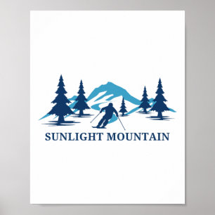 Sonnenschein Berg Colorado Skigebiet Berge  Poster