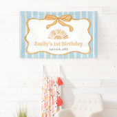 Sonnenschein Blau Gingham Geburtstagsfeier Banner (Insitu)