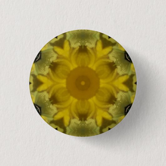 Sonnenschein Blume Burst Golden Button (Vorderseite)