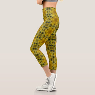 Sonnenschein Blume Burst Golden Capri Leggings