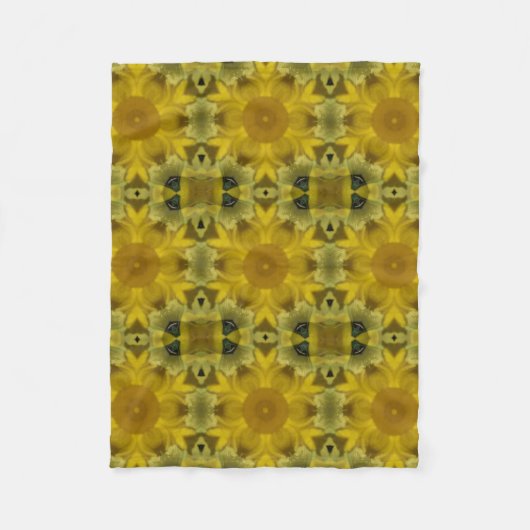 Sonnenschein Blume Burst Golden Fleecedecke (Vorderseite)