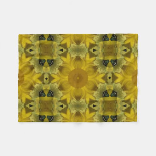 Sonnenschein Blume Burst Golden Fleecedecke (Vorderseite (Horizontal))