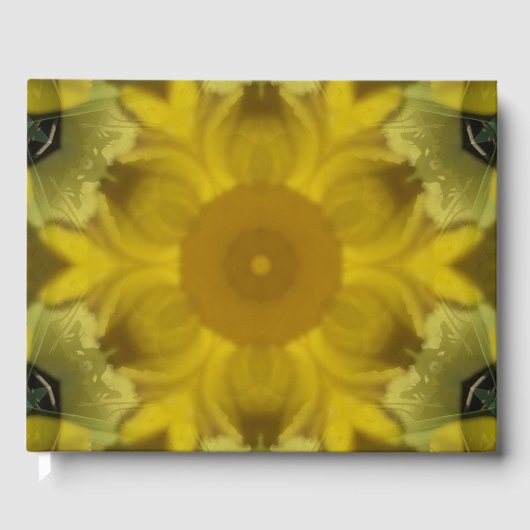 Sonnenschein Blume Burst Golden Gästebuch (Vorderseite)