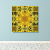 Sonnenschein Blume Burst Golden Leinwanddruck (Insitu (Holzboden))