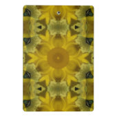 Sonnenschein Blume Burst Golden Mini Klemmbrett (Rückseite)