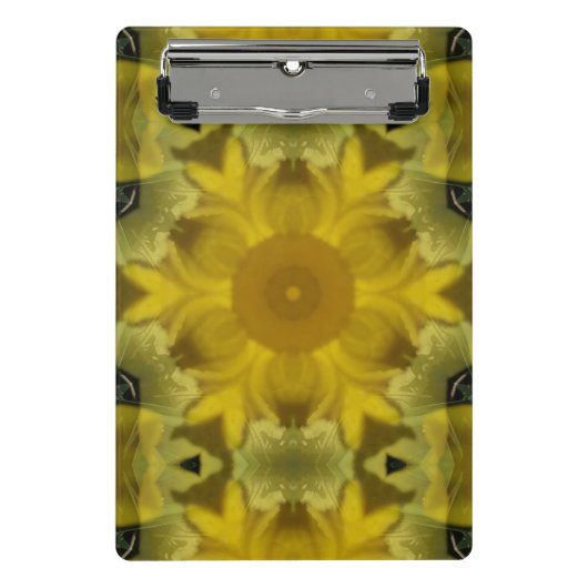 Sonnenschein Blume Burst Golden Mini Klemmbrett (Vorderseite)