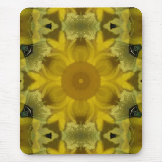 Sonnenschein Blume Burst Golden Mousepad (Vorne)