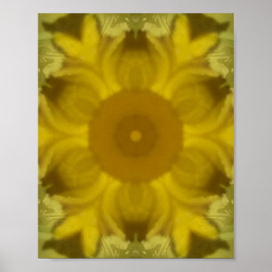 Sonnenschein Blume Burst Golden Poster