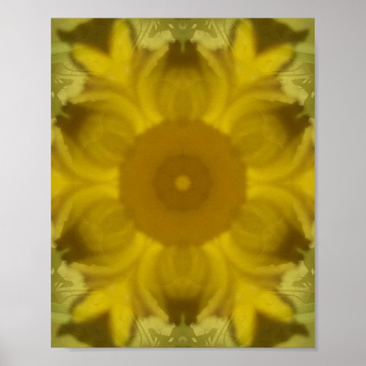 Sonnenschein Blume Burst Golden Poster (Vorne)