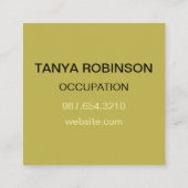 Sonnenschein Blume Burst Golden Quadratische Visitenkarte (Rückseite)