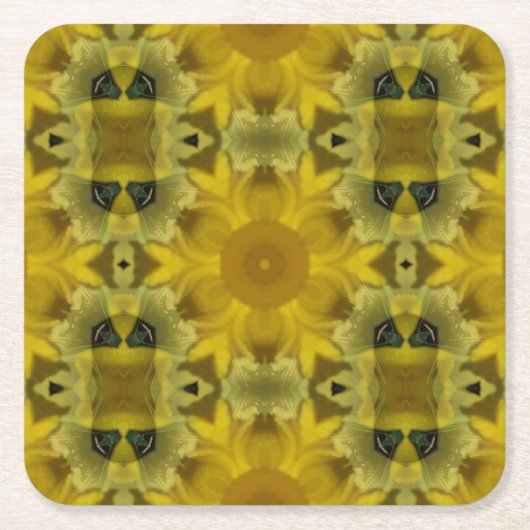 Sonnenschein Blume Burst Golden Rechteckiger Pappuntersetzer (Vorderseite)