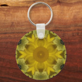 Sonnenschein Blume Burst Golden Schlüsselanhänger (Rückseite)