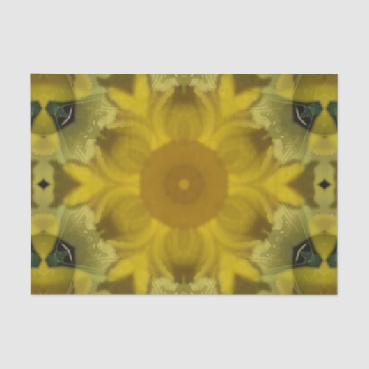 Sonnenschein Blume Burst Golden Seidenpapier (Vorderseite)