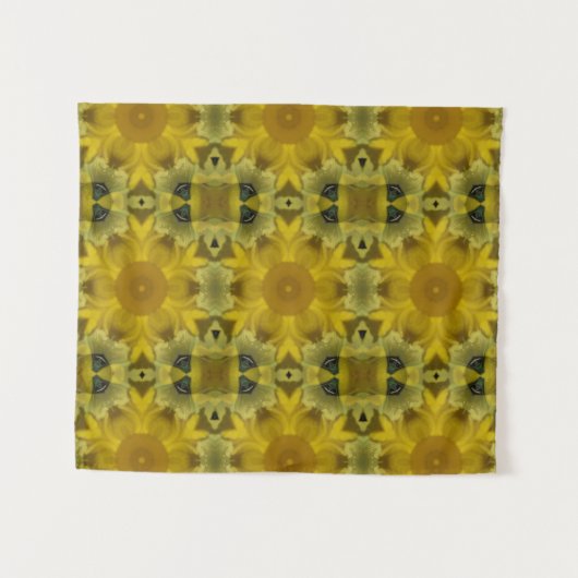 Sonnenschein Blume Burst Golden Wandteppich (Vorderseite (Horizontal))