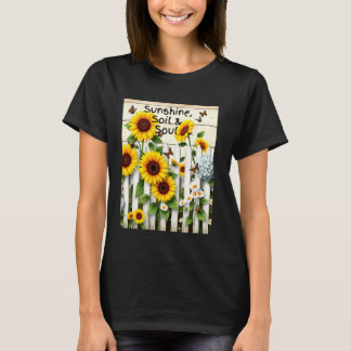Sonnenschein Boden und Soul Garten Blume Monarchie T-Shirt