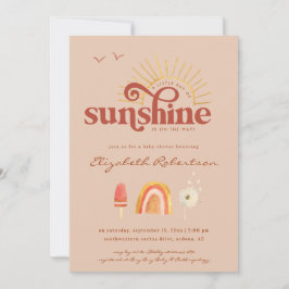 Sonnenschein | Boho Baby Shower Einladung