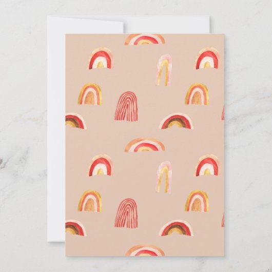 Sonnenschein | Boho Baby Shower Einladung (Rückseite)