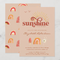 Sonnenschein | Boho Baby Shower Einladung