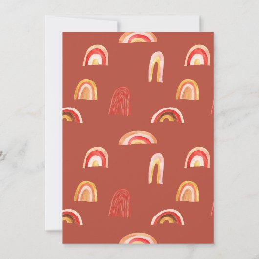 Sonnenschein | Boho Baby Shower Einladung (Rückseite)