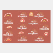 Sonnenschein | Boho Baby Shower Geschenkpapier Set (Vorderseite)