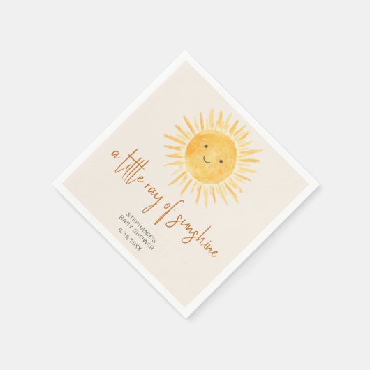 Sonnenschein Boho Babydusche Serviette (Ecke)