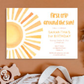 Sonnenschein boho erste Reise um die Sonne Geburts Einladung