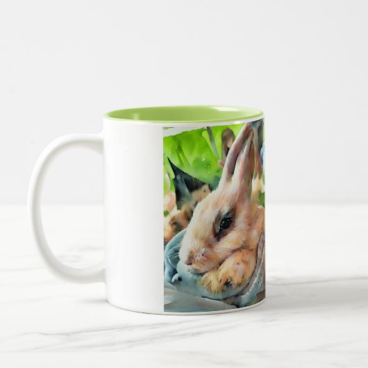 Sonnenschein braucht mehr Kaffee-Tasse Zweifarbige Tasse (Links)