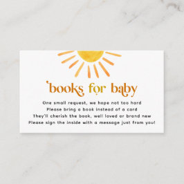 Sonnenschein-Bücher für Baby Begleitkarte