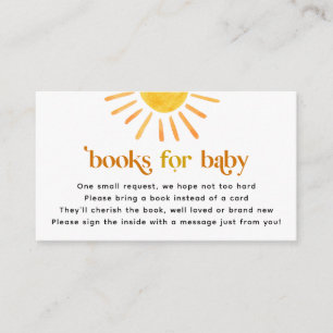 Sonnenschein-Bücher für Baby Begleitkarte