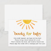 Sonnenschein-Bücher für Baby Einladung (Vorne/Hinten)