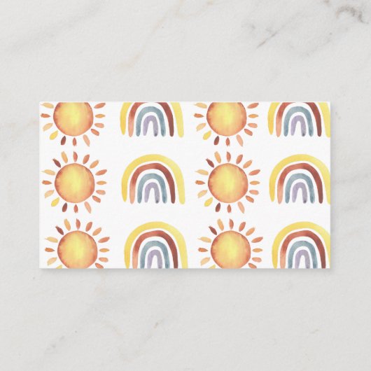 Sonnenschein-Bücher für Babytickets Begleitkarte (Rückseite)