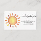 Sonnenschein-Bücher für Babytickets Begleitkarte (Vorderseite)